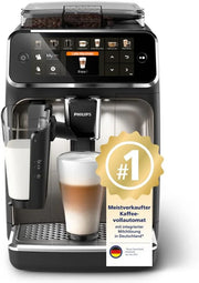 Cafetera espresso automática Philips Serie 5400: disfrute de 12 bebidas, sistema LatteGo de limpieza rápida, pantalla TFT intuitiva, ajustes de café personalizables, diseño de cocina de primera calidad (EP5441/50)