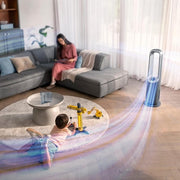 Philips Air Performer 2 en 1: Purificador de aire y ventilador refrigerante - Purifica 70 m², elimina el 99,97 % de alérgenos y contaminantes. Filtro HEPA, sensores inteligentes, Alexa, aplicación. (AMF765/10)