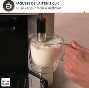Krups Sensation C50, Cafetera de grano, máquina espresso, 5 bebidas de acceso directo, interfaz táctil, fácil de usar, limpieza automática, boquilla de vapor para cappuccino, fabricada en Francia EA910810