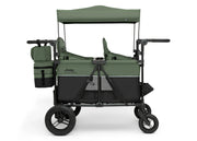 Jeep Wrangler Deluxe Stroller Wagon for 4 Kids – Removable Canopy, Cooler Bag, Modular Seats, XXL Storage, All-Terrain Tires, Adjustable Handlebars