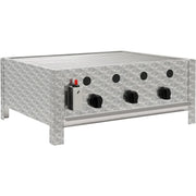 Asador de gas de acero inoxidable de 3 quemadores GB-K1103B, parrilla de gas de mesa, 10000W, 64x52x27 cm, para exteriores