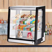 Vitrina refrigerada comercial de 6.9 pies cúbicos, vitrina refrigerada de sobremesa con iluminación LED para panadería, cafetería, 110V/190W