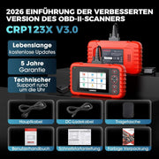 Escáner de diagnóstico OBD2 CRP123X V3.0 de 4 sistemas, diagnóstico EPB DPF aceite SAS BMS VIN, Android 7 de 5 pulgadas, 1996-2026