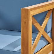 Set de conversación de 6 piezas de madera de acacia Brava Outdoor de Christopher Knight Home
