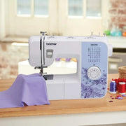 Máquina de coser eléctrica XM2701S, 27 puntadas, brazo libre, enhebrador automático, con cable