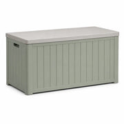 Caja de jardín de plástico 120x60x50 cm gris-verde