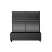 Jardinera con enrejado MAYEERTY de hierro negro, estilo clásico con celosía, 47x47x16 pulgadas, juego de 3 piezas