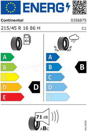 Continental PremiumContact 2 FR - 215/45R16 86H - Neumático de verano