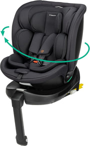 Bebeconfort RevolveFix Plus 360 i-Size, Silla de coche giratoria 360, 0-12 años, 40-150 cm, Silla de coche ISOFIX, Pata de apoyo, Rotación 360, 6 posiciones de reclinado, 12 posiciones de reposacabezas, Full Black