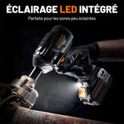 DOVAMAN TITANCE X8 Llave de Impacto Inalámbrica de 20V – Alto Torque 1200 Nm, Motor sin Escobillas, Eléctrica de 1/2" con Batería de 4,0Ah, 5 Vasos y Cargador Rápido para Reparación Automotriz