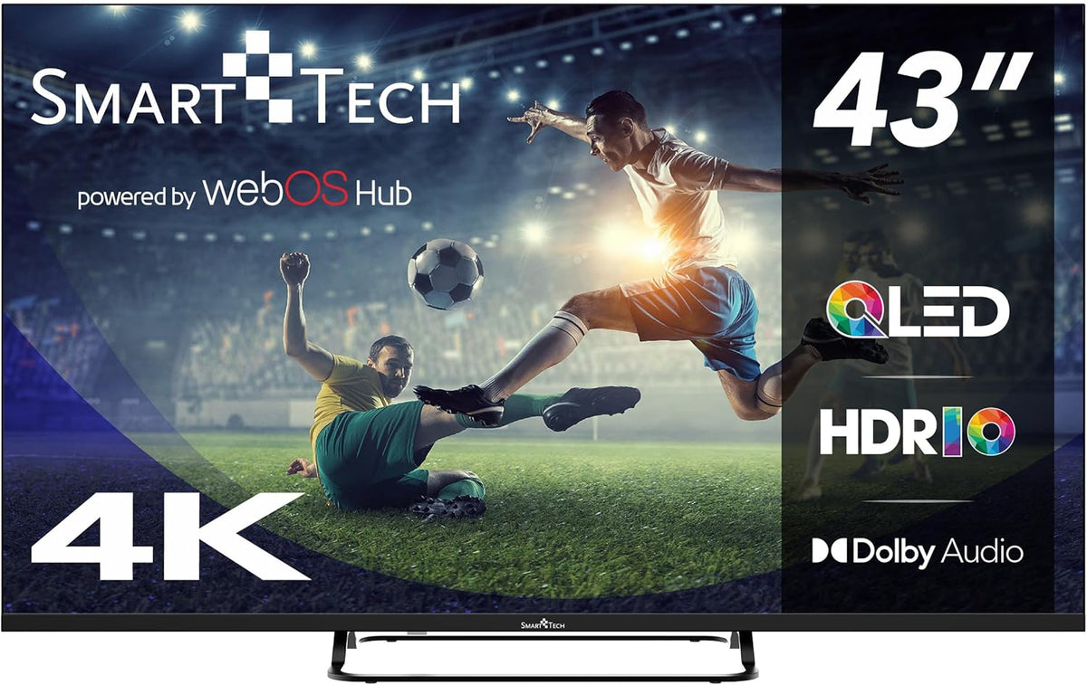 Smart Tech TV QLED 4K UHD 43" (109 cm) 43QW02V Web OS TV - 4xHDMI - 2xUSB - Dolby Vision - Dolby Atmos