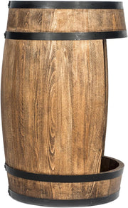 Bar de vino LED Weeco. Botellero mueble bar XL. Barril vintage decorativo para salón. Minibar para ginebra, whisky y cerveza. Mesa alta de barril. Barril de madera para copas y botellas. Estante de vino, set de regalo.