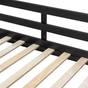 Cama tipo loft para juegos Luxystar Modern con escritorio iluminado, bandeja para teclado, tablero perforado y estantería de almacenamiento