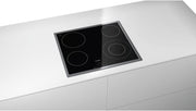 Bosch PKF645B17E Serie 4 - Placa vitrocerámica 60 cm - marco de acero inoxidable - 4 zonas - 6600 W - Negro