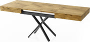WFL GROUP Mesa de centro elevable y extensible Cavetta X - Mesa de salón, mesa de comedor, mesa multifunción 120-200/80/27-76 cm, roble Lancelot