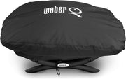 Barbacoa eléctrica Weber Q1400, superficie de cocción de 43 x 32 cm, barbacoa portátil, rejilla de cocción de hierro fundido vitrificado dividida en 2, tapa y cuerpo de aluminio fundido - Gris oscuro (52020079)