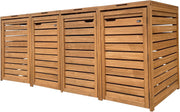 AXI Lex Cubrecontenedor de madera marrón | Cubierta para 4 cubos de basura - 240-960L | Caja para cubos de basura/Caja de almacenamiento