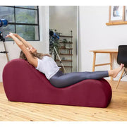 Avana Sleek Chaise Lounge para yoga - Fabricado en EE. UU. - Ideal para estiramientos, relajación, ejercicio y más, 60 pulgadas de largo x 18 pulgadas de ancho x 26 pulgadas de alto, gris claro