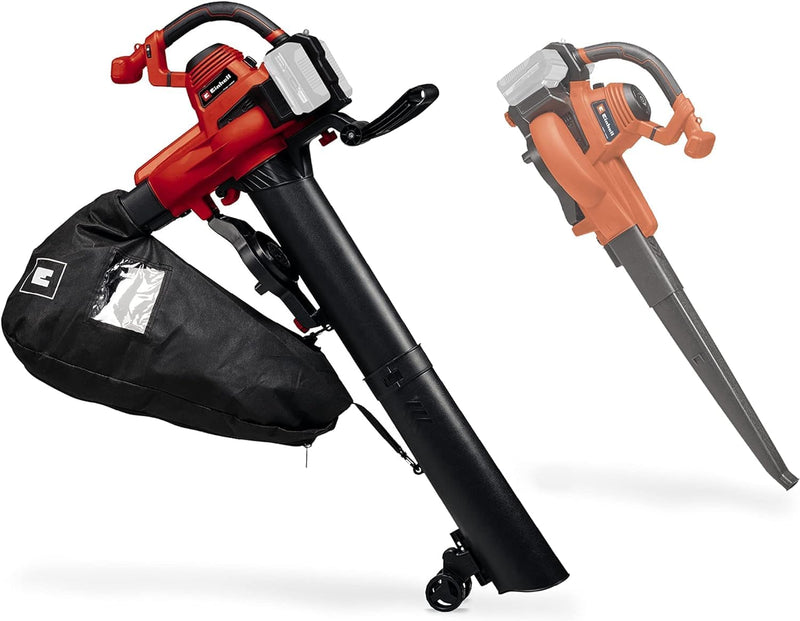 Aspirador/soplador de hojas a batería Einhell GE-CL 36/230 Li E-Solo Power X-Change (iones de litio, 18 voltios, función de aspiración/soplado, interruptor turbo, incluye tubo de aspiración + tubo de soplado, sin batería ni cargador)