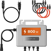 Microinversor EcoFlow Stream 800W 0% IVA, inversor solar inteligente con Wi-Fi para sistemas fotovoltaicos de balcón, inversor fotovoltaico para 2 paneles solares, 2 MPPT, aplicación, incluye cables de CA y CC