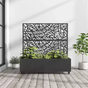 Jardinera MAYEERTY con enrejado de hierro, red negra, estilo 01, 72x47x16 pulgadas, juego de 3 piezas