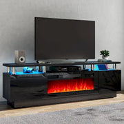Mueble para TV de 70" con chimenea de 36" y estantes ajustables