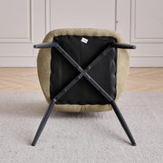 Juego de mesa de comedor y sillas, mesa de comedor redonda de 100 cm y 4 sillas modernas de lino, para comedor, cocina, sala de estar (oscuro + verde)