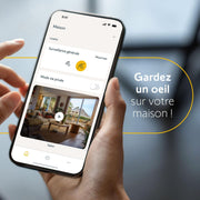 Somfy 1870469 - Pack de 2 cámaras de interior, cámaras con obturador motorizado, visión nocturna, detección de movimiento, gran angular, altavoz, micrófono, compatible con: Alexa, Google Home y Tahoma