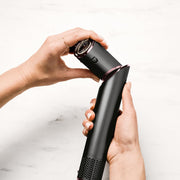 Shark FlexStyle 5 en 1, moldeador de aire y secador de pelo, accesorio rizador Auto-Wrap, cepillo plano, cepillo ovalado, concentrador, difusor, estuche de almacenamiento, sin daños por calor, negro/oro rosa, HD440EU