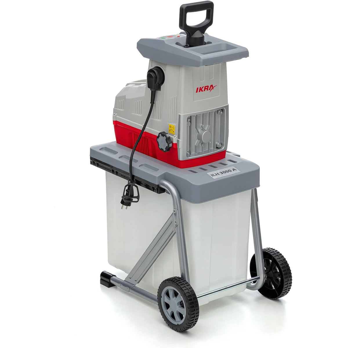 Trituradora de rodillo ILH 3000A, grosor de rama de hasta 44 mm, 3000 W, silenciosa, robusta, de bajo mantenimiento, alimentación automática, marcha atrás