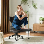 Silla de oficina ergonómica con diseño cruzado Pinmoco, silla de meditación con altura ajustable, giro de 360°, soporte lumbar, silla de trabajo y de oficina, silla para TDAH
