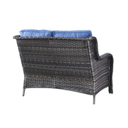 Conjunto de sofá de mimbre para exteriores Gymojoy, sofá de ratán