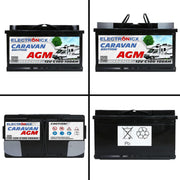 Batería AGM Electronicx 100Ah Premium 12V recargable - Batería de coche para autocaravana y panel solar 100 Ah