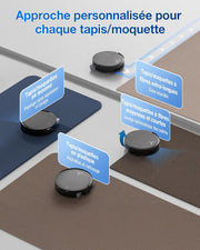 Robot aspirador y fregasuelos ECOVACS DEEBOT T80 Omni, 18 000 Pa, limpieza automática instantánea con rodillo OZMO, ZeroTangle 3.0, lavado con agua caliente a 40-75 ℃, secado con aire caliente, negro
