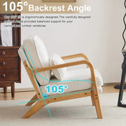 Sillón decorativo tapizado de estilo moderno de mediados de siglo
