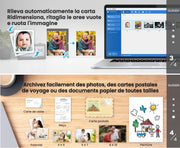 Escáner de fotos Plustek ePhoto Z300, galardonado con el German Design Award 2018, digitaliza fotos de 4 x 6 en 2 segundos, con alineación y recorte automáticos mediante sensor CCD, compatible con Mac y PC.