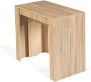 CONCEPT USINE | BELLI - Mesa consola extensible de madera | 2,35 m | Diseño moderno | 8 plazas con extensión | Madera resistente | 75x90x47 cm | Montaje rápido | Perfecta para salón, comedor