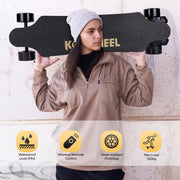 Patineta eléctrica con control remoto OLED, motor dual de 2000 W, 45 km/h máx., autonomía de 30 km, resistente al agua IPX4