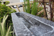 Fuente "Grada" plantable con iluminación LED, fuente de jardín en cascada, fuente de terraza