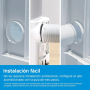 Aire Acondicionado Portátil MIDEA Pingüino 3 en 1 | 3000 Frigorías / 12000 BTU | Aire acondicionado silencioso para 43m2 - Deshumidificador, Ventilador, Climatizador 3500 W - 4 modalidades con kit de ventana