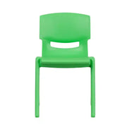 Paquete de 10 sillas escolares apilables de plástico de Flash Furniture con altura de asiento de 13.25 pulgadas