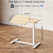 Mesa auxiliar FLEXISPOT: mesa para portátil y mesa de cama flexible con tablero inclinable, altura ajustable y móvil, ideal para sofá, cama y momentos de lectura (Arce, 80x40cm)