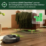 iRobot Roomba Combo 405 Plus Robot + Base AutoWash - Base multifunción - Lavado y secado de mopas - LiDAR Clearview - 75 días de autovaciado - Doble lavado con SmartScrub - Negro