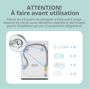 CFE12EW80-W-FR Lavadora de carga frontal 8KG, Clase energética A, Motor BLDC 1400 rpm, 15 programas, Prelavado, Blanco [Clase energética A]