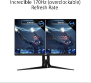 ASUS ROG XG27AQ - Monitor Gaming para PC de 27" WQHD - Panel Fast IPS - 170Hz - 1ms - 2560x1440 - 400cd/m² - DisplayPort, 2X HDMI y 2X USB - Nvidia G-Sync - Altavoces - DisplayHDR 400 - ELMB Sync.