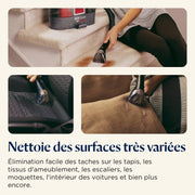 BISSELL SpotClean ProHeat, Limpiador de Tapicerías, Motor Potente de 330 W, Diseño Compacto, con Tecnología HeatWave, Limpiador para Alfombras, Moquetas, Muebles, Telas, Coche y Más, 36988