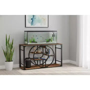 Soporte de metal para acuario de 55 a 75 galones, soporte resistente para pecera con armario de almacenamiento, soporte de varios niveles para pecera con patas reforzadas, adecuado