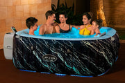 Jacuzzi® inflable con luces LED Bestway® Lay-Z-SPA® Hollywood AirJet™ para 6 personas, 180 x 180 x 66 cm, efecto mármol (Marquinia)