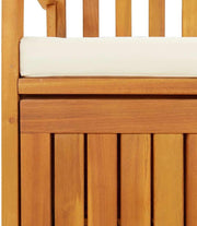 vidaXL Banco de Almacenamiento de Jardín Asiento Baúl Madera Maciza de Acacia