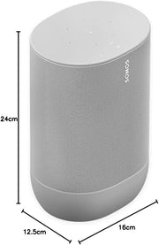Altavoz inteligente Sonos Move (altavoz WLAN y Bluetooth resistente al agua con control por voz Alexa, Google Assistant y AirPlay 2; altavoz inalámbrico para exteriores con batería para transmisión de música) negro